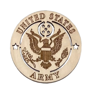 army wooden magnet