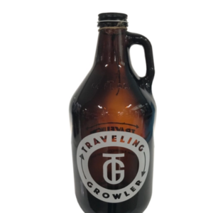 traveling growler logo glass beer growler (64 oz.)