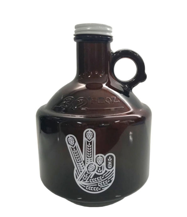 traveling growler peace glass beer growler (32 oz.)