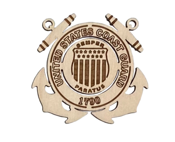 coast guard wooden magnet