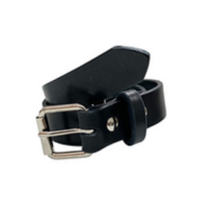 wasted leather children's black leather belt