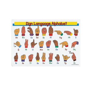 sign language place mat