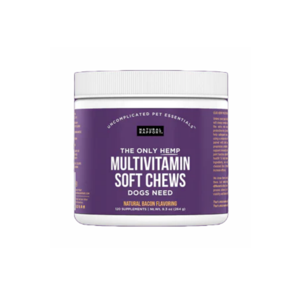 natural rapport the only hemp multivitamin soft chews dogs need (120ct)